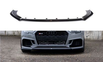 Front Ansatz V.2 für Audi RS3 8V FL Limousine schwarz Hochglanz