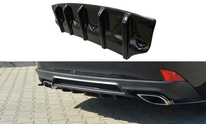 Diffusor Heck Ansatz für Lexus IS Mk3 Facelift T schwarz Hochglanz