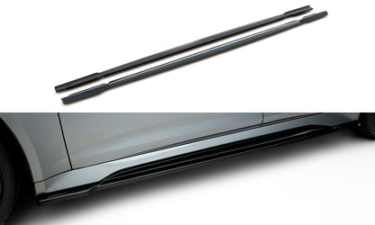 Seitenschweller Ansatz für V.1 für Audi RS6 C8 schwarz Hochglanz