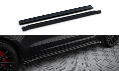 Seitenschweller Ansatz für Porsche Macan T / GTS Mk1 Facelift 2   schwarz Hochglanz
