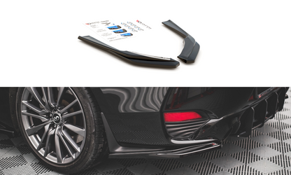 Heck Ansatz Flaps Diffusor für Infiniti Q60 S Mk2 schwarz Hochglanz