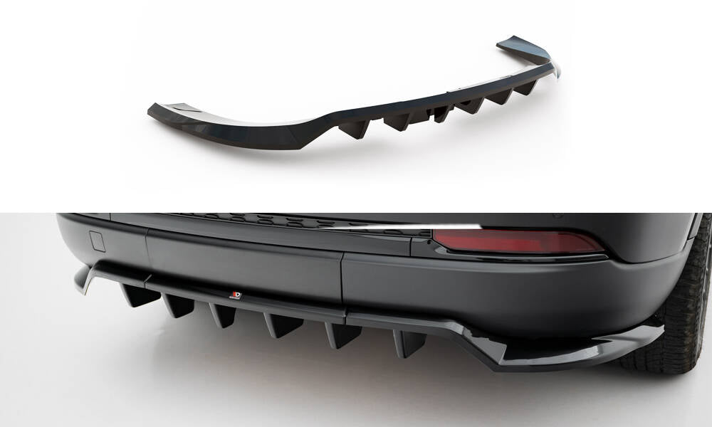 Mittlerer Cup Diffusor DTM Look Heck Ansatz für Jeep Grand Cherokee Trailhawk Mk5 schwarz Hochglanz