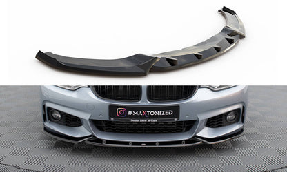 Front Ansatz V.3 für BMW 4er Coupe / Gran Coupe / Cabrio M-Paket F32 / F36 / F33 schwarz Hochglanz