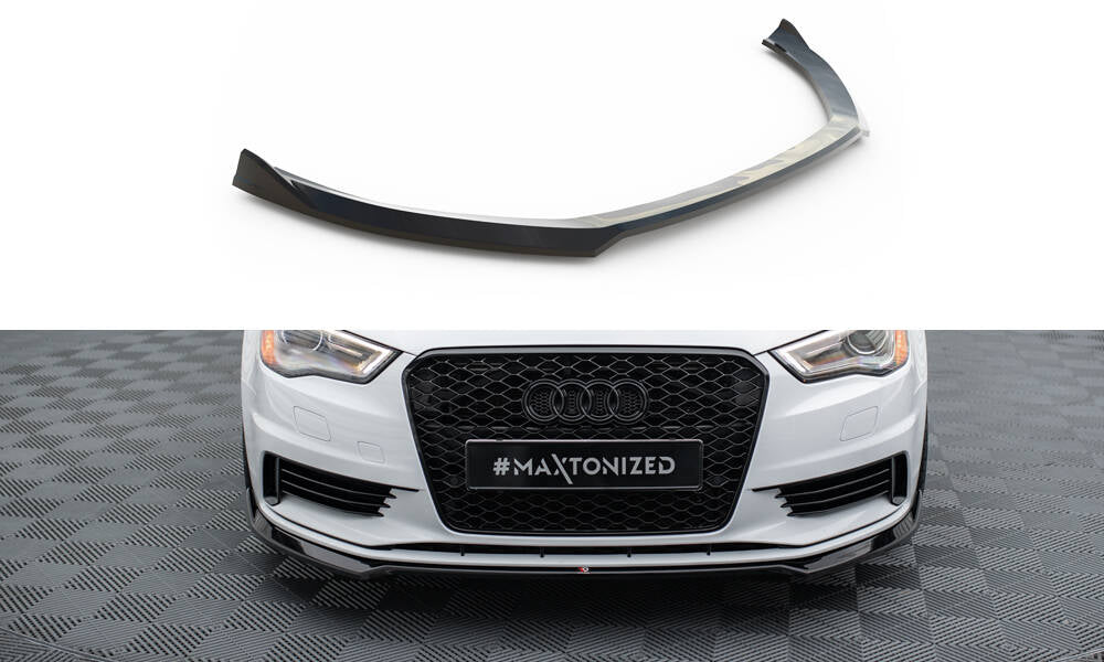 Front Ansatz V.2 für Audi A3 Limousine 8V schwarz Hochglanz