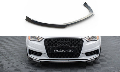 Front Ansatz V.2 für Audi A3 Limousine 8V schwarz Hochglanz
