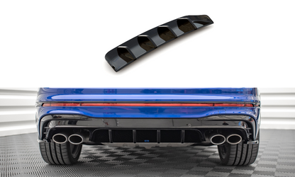 Diffusor Heck Ansatz für VW Tiguan R Mk2 Facelift schwarz Hochglanz