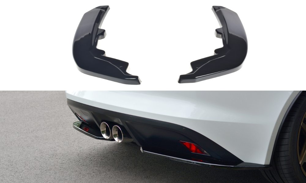 Heck Ansatz Flaps Diffusor für JAGUAR F-TYPE schwarz Hochglanz