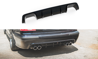 Diffusor Heck Ansatz für BMW M5  / 5 M-Paket E39 schwarz Hochglanz