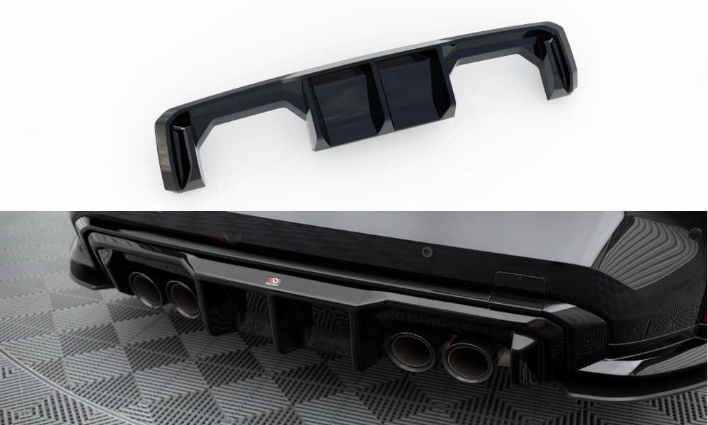 Diffusor Heck Ansatz für BMW M3 Limousine / Touring G80 / G81 schwarz Hochglanz