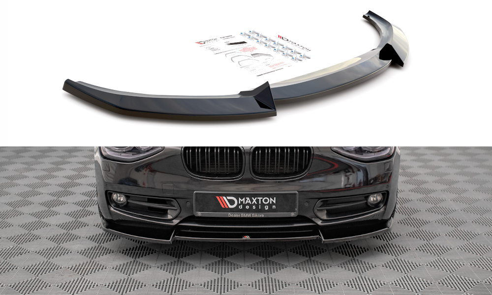 Front Ansatz V.2 für BMW 1er F20 schwarz Hochglanz