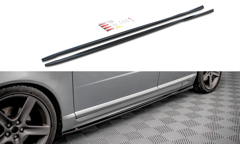 Seitenschweller Ansatz für Volvo V70 Mk3 Carbon Look