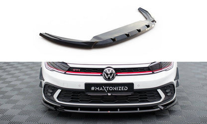 Front Ansatz V.2 für VW Polo GTI Mk6 Facelift schwarz Hochglanz