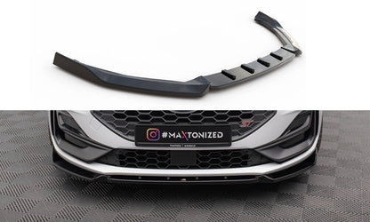 Front Ansatz V.7 für Ford Focus ST / ST-Line Mk4 Facelift schwarz Hochglanz