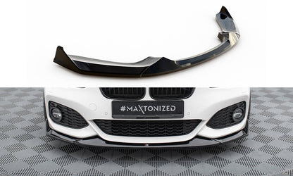Front Ansatz V.4 für CSL Look BMW 1er M-Paket / M140i F20 Facelift schwarz Hochglanz