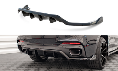Mittlerer Cup Diffusor DTM Look Heck Ansatz für BMW X6 M-Paket F16 schwarz Hochglanz
