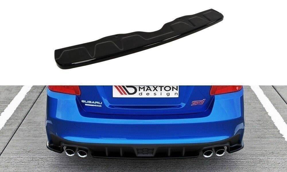 Mittlerer Diffusor Heck Ansatz V.1 für SUBARU WRX STI schwarz Hochglanz
