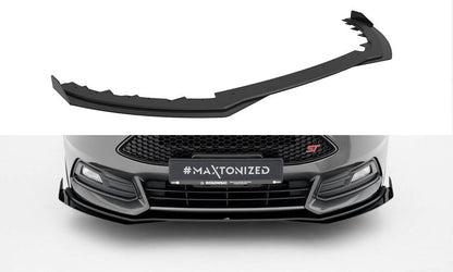 Street Pro Front Ansatz + Flaps für Ford Focus ST Mk3 Facelift schwarz Hochglanz