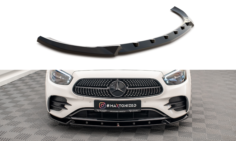 Front Ansatz V.2 für Mercedes-Benz E AMG-Line W213 Facelift schwarz Hochglanz