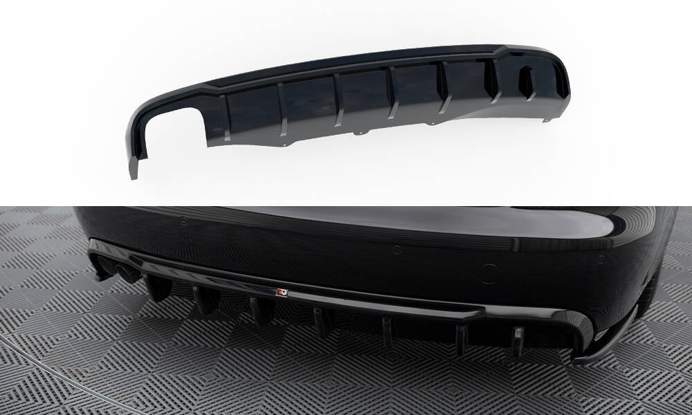 Diffusor Heck Ansatz für Audi A4 B8 (Doppelauspuff li.)