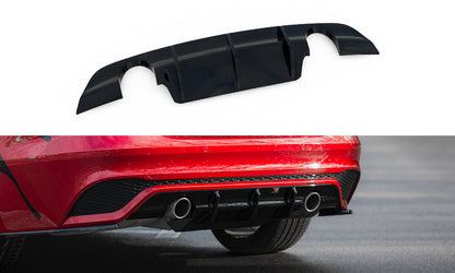 Diffusor Heck Ansatz für Jaguar XE R-Dynamic X760 Facelift schwarz Hochglanz