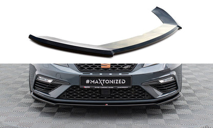 Front Ansatz V.4 für Seat Leon Cupra / FR Mk3 FL schwarz Hochglanz