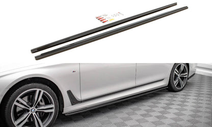 Seitenschweller Ansatz für V.1 für BMW 7 Lang M-Paket G12 schwarz Hochglanz