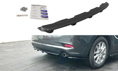 Mittlerer Diffusor Heck Ansatz für Mazda 3 BN (Mk3) Facelift DTM LOOK schwarz matt