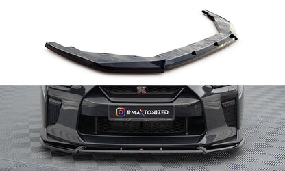 Front Ansatz V.2 für Nissan GTR R35 Facelift schwarz Hochglanz