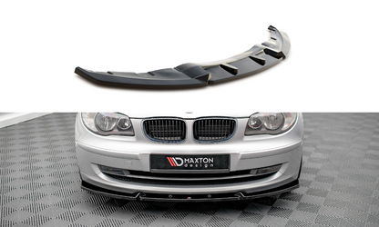Front Ansatz V.3 für BMW 1er E81 Facelift schwarz Hochglanz