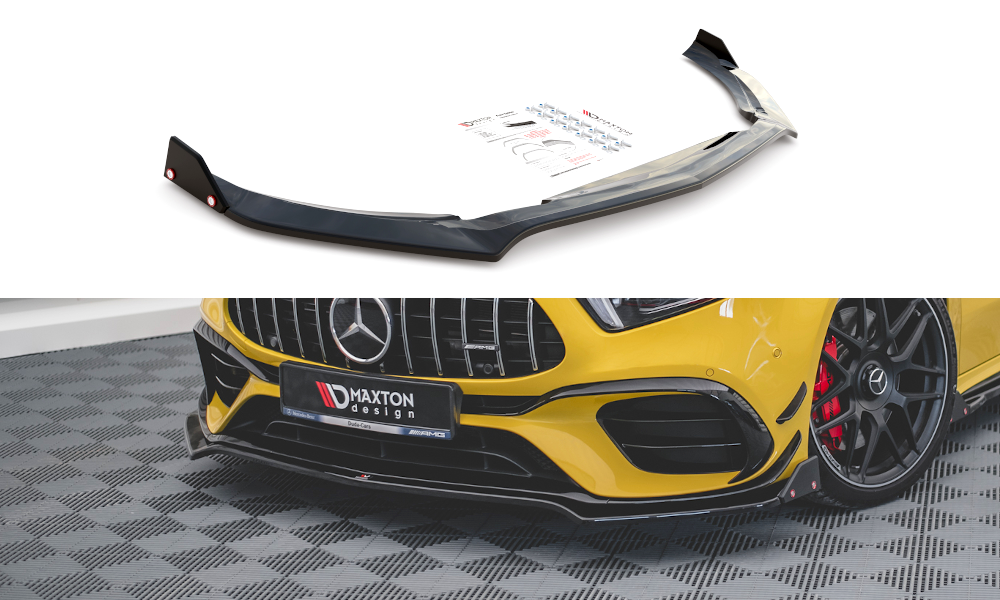 Front Ansatz V.3 + Flaps für Mercedes-AMG A 45 S Aero Pack W177