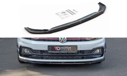 Front Ansatz V.1 für VW Polo GTI / R-line Mk6 schwarz Hochglanz