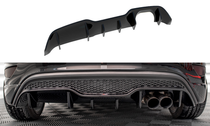 Diffusor Heck Ansatz für Ford Fiesta ST (5-Türige version) Mk7 Facelift schwarz Hochglanz