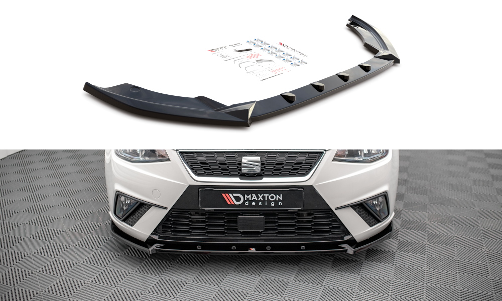 Front Ansatz V.1 für Seat Ibiza FR/ Standard Mk5 schwarz Hochglanz