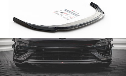 Front Ansatz V.6 für VW Golf R Mk8 schwarz Hochglanz