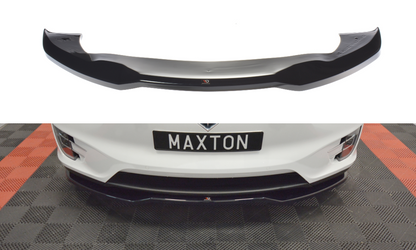 Front Ansatz V.2 für TESLA MODEL X schwarz Hochglanz