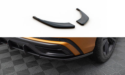 Heck Ansatz Flaps Diffusor für Audi Q8 S-line Mk1 schwarz Hochglanz