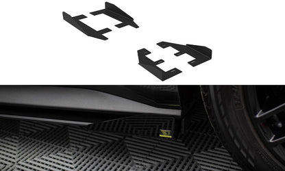 Seitenschweller Flaps für Ford Mustang GT Mk6  schwarz Hochglanz