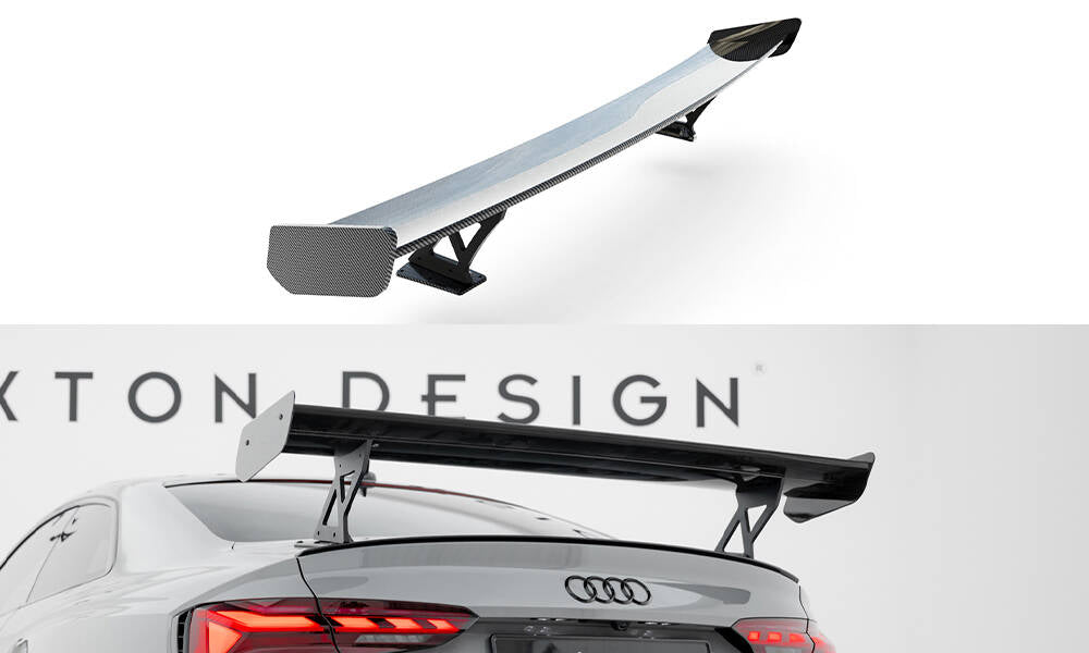 Carbon Spoiler With External Brackets Uprights  V.1 Audi A5 / A5 S-Line / S5 / RS5 Coupe F5 / F5 Facelift