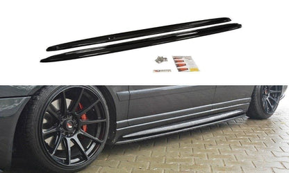 Seitenschweller Ansatz für AUDI S4 B5 schwarz Hochglanz