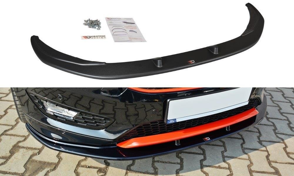 Front Ansatz V.1 für Ford Focus ST-Line Mk3 FL schwarz Hochglanz