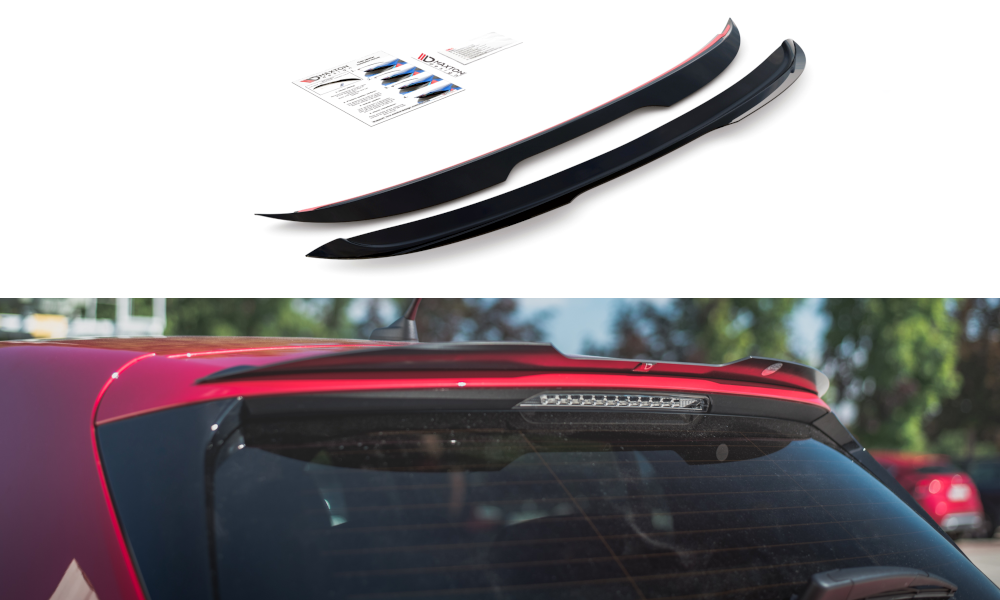 Spoiler CAP für Peugeot 308 GT Mk2 Facelift schwarz Hochglanz