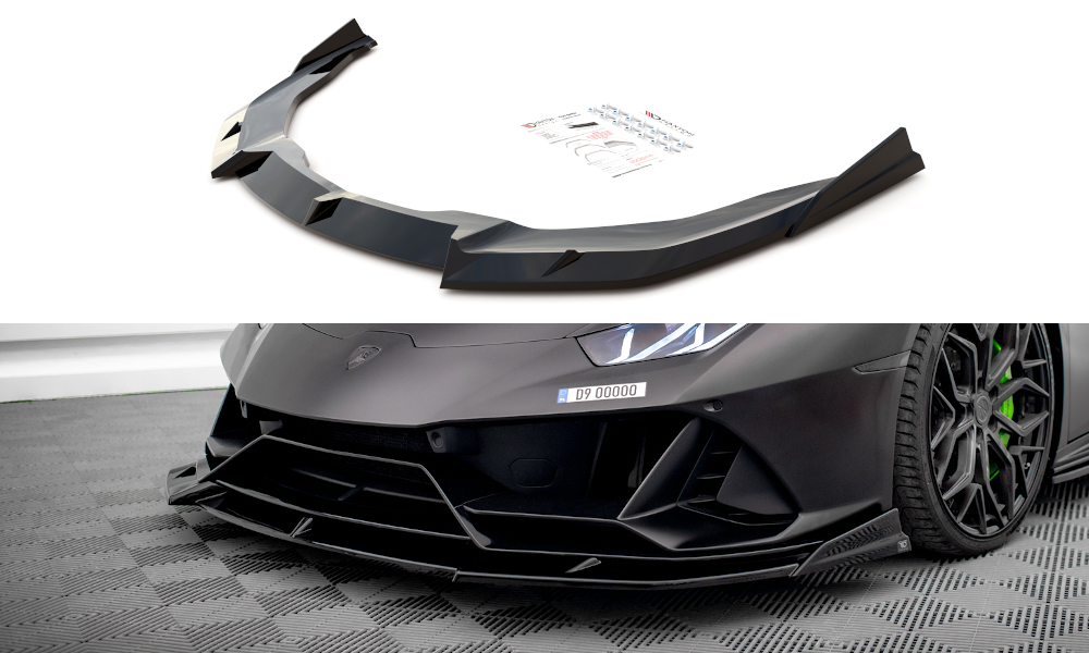 Front Ansatz für Lamborghini Huracan EVO AWD schwarz Hochglanz