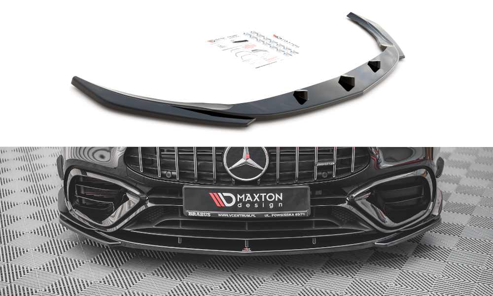 Front Ansatz V.3 für Mercedes-AMG CLA 45 Aero C118 schwarz Hochglanz