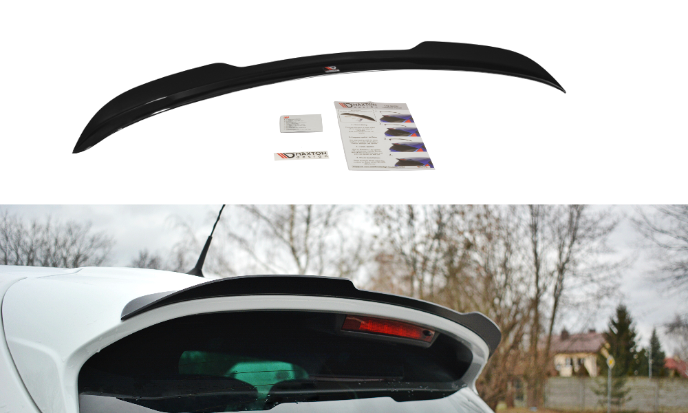Spoiler CAP für RENAULT CLIO MK4 RS schwarz Hochglanz