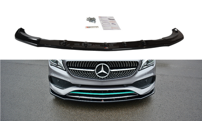 Front Ansatz V.1 für Mercedes CLA C117 AMG-LINE FACELIFT schwarz matt