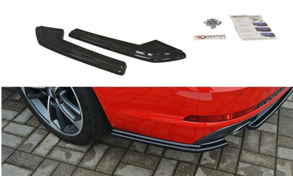 Heck Ansatz Flaps Diffusor für Audi A4 B9 S-Line schwarz Hochglanz