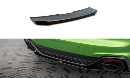 Mittlerer Diffusor Heck Ansatz für Audi RS5 F5 Facelift schwarz matt