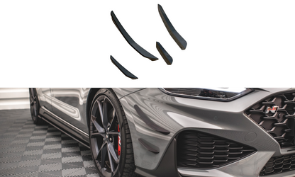 Stoßstangen Flaps Wings vorne Canards für Hyundai I30 N / I30 N-Line Hatchback/Fastback Mk3 Facelift