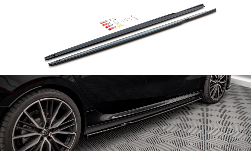 Seitenschweller Ansatz für V.1 für BMW 2 Gran Coupe M-Paket / M235i F44 schwarz Hochglanz