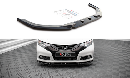 Front Ansatz V.2 für Honda Civic Mk9 schwarz Hochglanz